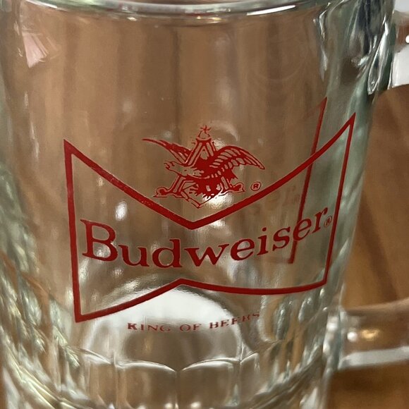 Vintage 5-5/8"H Budweiser King Of Beers Glass Mug Heavy - Picture 10 of 11